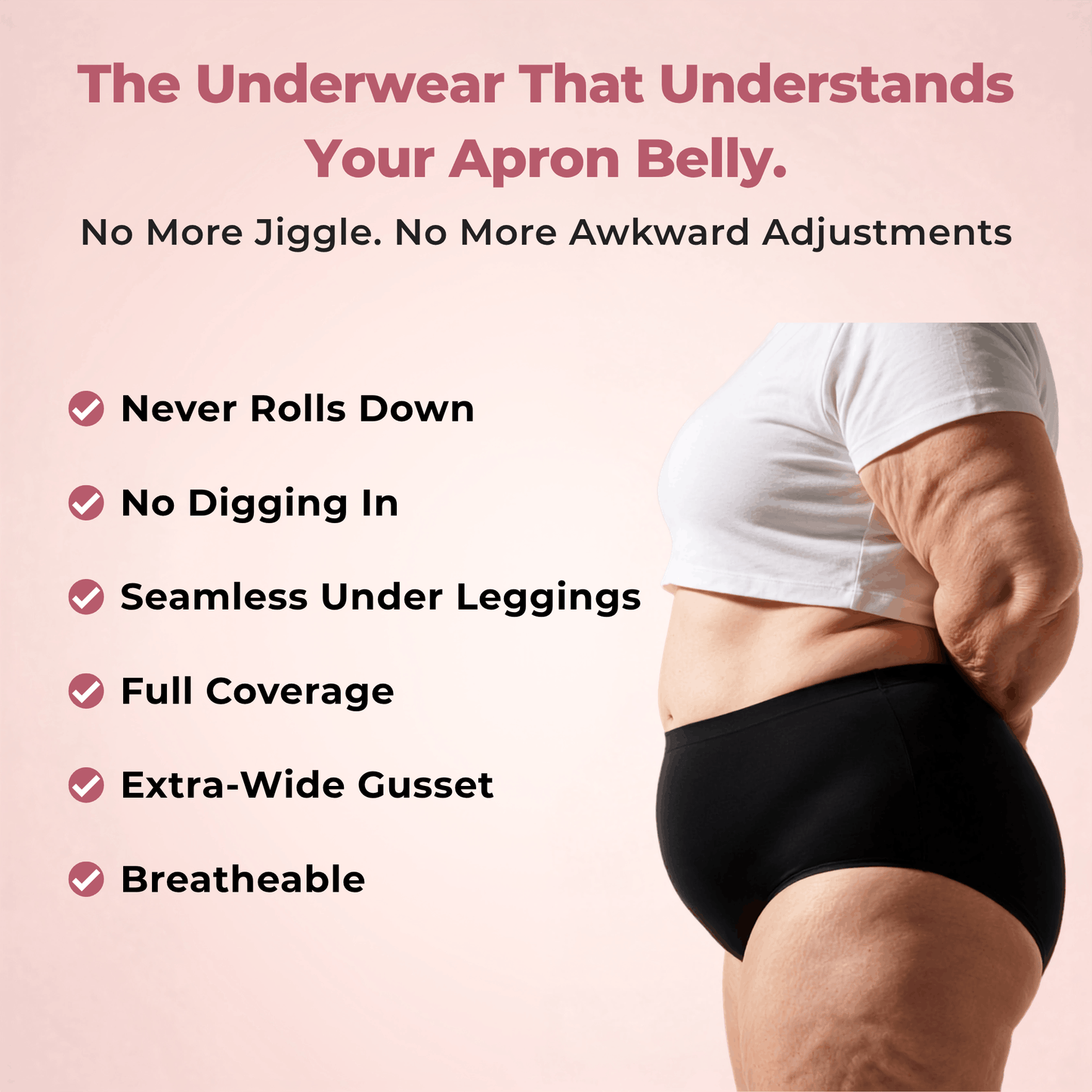 Tummy Control Seamless No Show Panties (Pack of 3)
