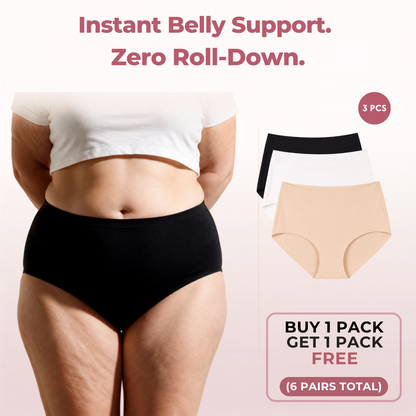 Tummy Control Seamless No Show Panties (Pack of 3)